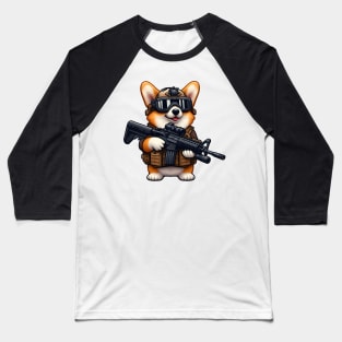 Tactical Corgi Baseball T-Shirt